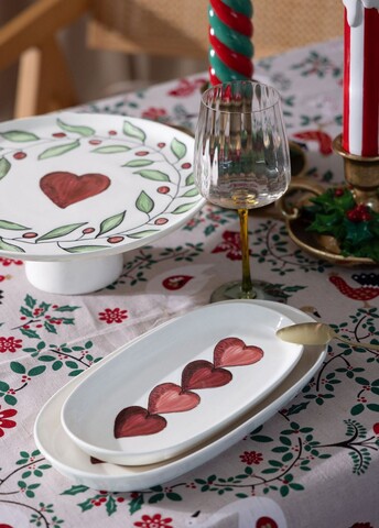 Set platouri servire (2 Pieces), L'essentiel Maison, 280TMA3378, Alb/Rosu