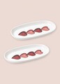 Set platouri servire (2 Pieces), L'essentiel Maison, 280TMA3378, Alb/Rosu