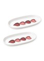 Set platouri servire (2 Pieces), L'essentiel Maison, 280TMA3378, Alb/Rosu