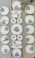 Set de mic dejun (21 Pieces), L'essentiel Maison, 759NRE1124, Farfurie de servire: 20 x 20 cm (12 bucăți), Albastru/Alb