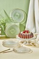 Set farfurii pentru desert (7 Pieces), L'essentiel Maison, 337GLZ1101, Suport: 28 cm (1 bucată), Transparent