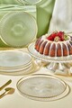 Set farfurii pentru desert (7 Pieces), L'essentiel Maison, 337GLZ1101, Suport: 28 cm (1 bucată), Transparent