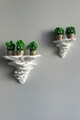 Set de rafturi multifuncționale din plastic (2 bucăți), Mushroom, Alb