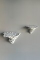 Set de rafturi multifuncționale din plastic (2 bucăți), Mushroom, Alb