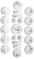 Set de mic dejun (21 Pieces), L'essentiel Maison, 759NRE1127, Farfurie de servire: 20 x 20 cm (12 bucăți), Albastru/Alb