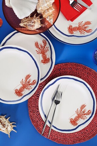 Set platouri servire desert (4 Pieces), L'essentiel Maison, 710KTP3767, Rosu