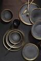 Serviciu de masa (8 Pieces), L'essentiel Maison, 719KTP9735, Farfurie adâncă: 21 cm (2 bucăți), Negru