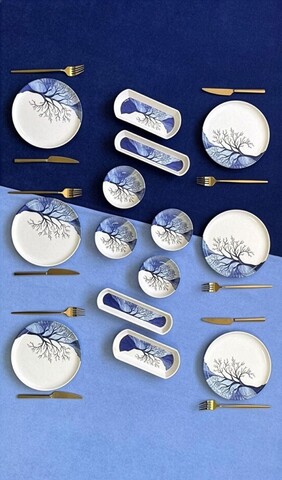 Set de mic dejun (14 Pieces), L'essentiel Maison, 759NRE1128, Platou: 20 x 6 x 3 cm (2 bucăți), Multicolor
