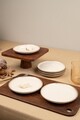 Set platouri servire desert (6 Pieces), L'essentiel Maison, 710KTP3671, Crem