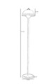 Lampadar, L'essentiel Maison, 534LUN5315, Portocaliu