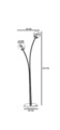 Lampadar, L'essentiel Maison, 534LUN4527, Aur/Alb