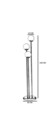 Lampadar, L'essentiel Maison, 534LUN4558, Alb/Negru