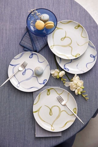 Set platouri servire desert (4 Pieces), L'essentiel Maison, 710KTP3725, Albastru