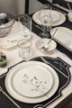 Set de cină (27 piese), L'essentiel Maison, 710KTP9745, Farfurie: 21 x 21 cm (6 bucăți), Alb/Negru