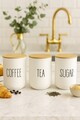 Set recipiente cu capac (3 Pieces), L'essentiel Maison, 335RTN1222, Alb