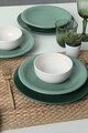 Serviciu de masa (18 Pieces), L'essentiel Maison, 275KRM1970, Antibacterian, Verde/Alb