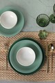 Serviciu de masa (18 Pieces), L'essentiel Maison, 275KRM1970, Antibacterian, Verde/Alb