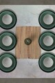 Serviciu de masa (18 Pieces), L'essentiel Maison, 275KRM1970, Antibacterian, Verde/Alb