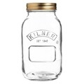 Borcan pentru depozitare cu capac, Kilner, Mateo, 1 L, sticla, transparent