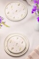 Set platouri servire desert (4 Pieces), L'essentiel Maison, 127RKL1607, Alb/Verde