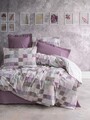 Lenjerie de pat pentru o persoana, L'essentiel Maison, Maro, Roz Pădure / Alb / Mov / Maro