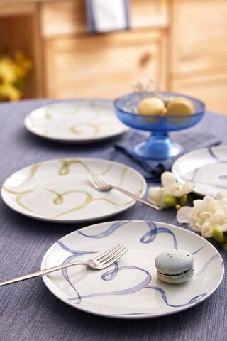 Set platouri servire desert (4 Pieces), L'essentiel Maison, 710KTP3744, Albastru
