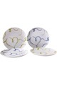 Set platouri servire desert (4 Pieces), L'essentiel Maison, 710KTP3744, Albastru