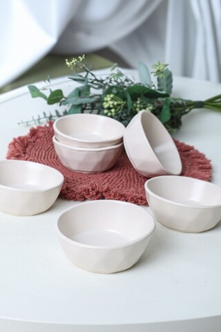 Set de boluri pentru aperitive (6 piese), L'essentiel Maison, 275KRM2428, Antibacterian, Alb