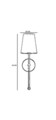 Aplica de perete, L'essentiel Maison, 152GLV1160, Negru / Crem