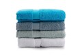 Set prosoape de baie 4 piese, L'essentiel Maison, Colorful 50, Alb / Verde apă / Gri deschis / Aqua