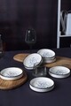 Set boluri ceramice (6 Pieces), L'essentiel Maison, 275KRM2361, Antibacterian, Alb/Negru