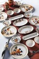 Set de mic dejun (32 Pieces), L'essentiel Maison, 430KSV6216, Oval de măslin: 5,5 x 21 x 2 (2 bucăți), Maro