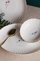 Serviciu de masa (27 Pieces), L'essentiel Maison, 710KTP9748, Farfurie: 21 x 21 cm (6 bucăți), Alb / Auriu / Verde / Mov