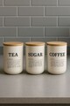 Set recipiente cu capac (3 Pieces), L'essentiel Maison, 335RTN1223, Alb