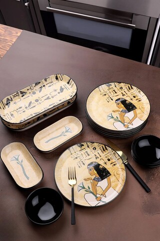 Set de mic dejun (13 Pieces), L'essentiel Maison, 335RTN1184, Farfurie mică: 13 x 25 x 2 cm (2 bucăți), Multicolor