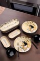 Set de mic dejun (13 Pieces), L'essentiel Maison, 335RTN1184, Farfurie mică: 13 x 25 x 2 cm (2 bucăți), Multicolor