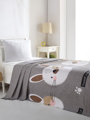 Cuvertura pique Single, L'essentiel Maison, Tavşancık, Grey / Brown / Beige / Black / Pink