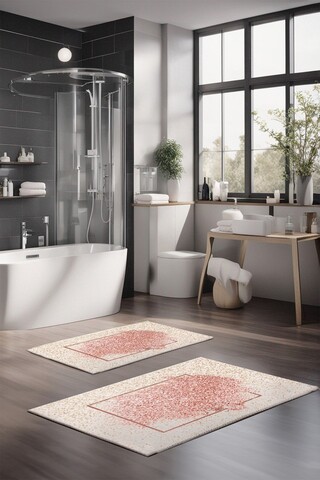 Set covorase de baie 2 piese, L'essentiel Maison, CT-5006, Multicolor