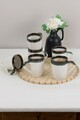 Set căni (6 bucăți), L'essentiel Maison, 275KRM2473, Antibacterian, Alb / Negru / Verde