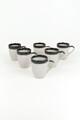 Set căni (6 bucăți), L'essentiel Maison, 275KRM2473, Antibacterian, Alb / Negru / Verde