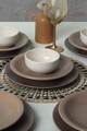 Serviciu de masa (18 Pieces), L'essentiel Maison, 275KRM1972, Antibacterian, Maro/Alb
