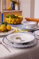 Serviciu de masa (26 Pieces), L'essentiel Maison, 710KTP3743, Farfurie adâncă: 23 cm (6 bucăți), Alb / Galben / Albastru