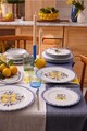 Serviciu de masa (26 Pieces), L'essentiel Maison, 710KTP3743, Farfurie adâncă: 23 cm (6 bucăți), Alb / Galben / Albastru