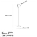 Lampadar, L'essentiel Maison, 521SHN2258, Negru