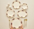 Serviciu de masa (53 Pieces), L'essentiel Maison, 216KRC1275, Farfurie: 20,2 x 20,2 x 3,2 cm (12 bucăți), Multicolor