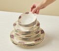 Serviciu de masa (53 Pieces), L'essentiel Maison, 216KRC1275, Farfurie: 20,2 x 20,2 x 3,2 cm (12 bucăți), Multicolor