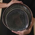 Serviciu de masa (55 Pieces), L'essentiel Maison, 216KRC1273, Farfurie: 20,5 x 19,5 x 3,5 cm (12 bucăți), Alb/Negru