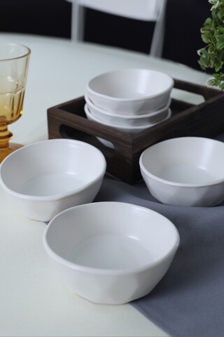 Set boluri pentru aperitive (6 Pieces), L'essentiel Maison, 275KRM2427, Antibacterian, Alb
