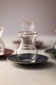 Set pahare pentru ceai (12 Pieces), L'essentiel Maison, 127RKL1203, Farfurie: 12 x 12 x 1,7 cm (6 bucăți), Transparent / Auriu / Albastru închis / Vișiniu / Verde
