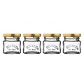 Set 4 borcane de depozitare cu capac, Kilner, Sweety, 55 ml, sticla, transparent